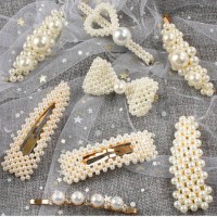 Fashion Simple Pearl Hair Clip For Women Bride Wedding Decorations Pearl Hairpins